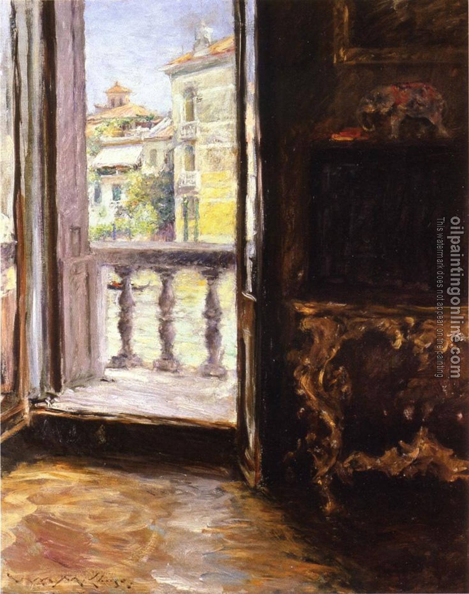 Chase, William Merritt - Venetian Balcony